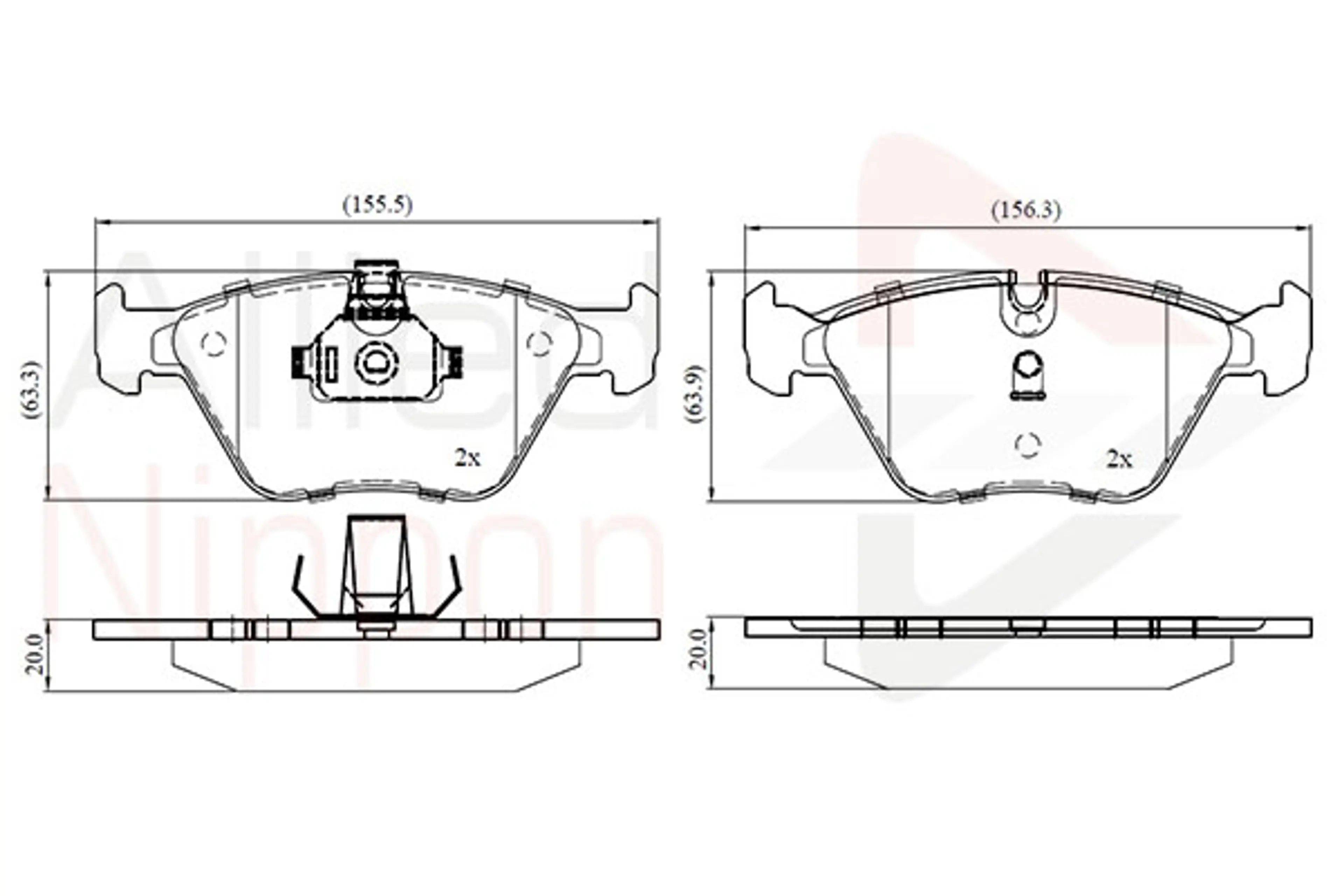 CD-KB - JUEGO DE PASTILLAS DE FRENO