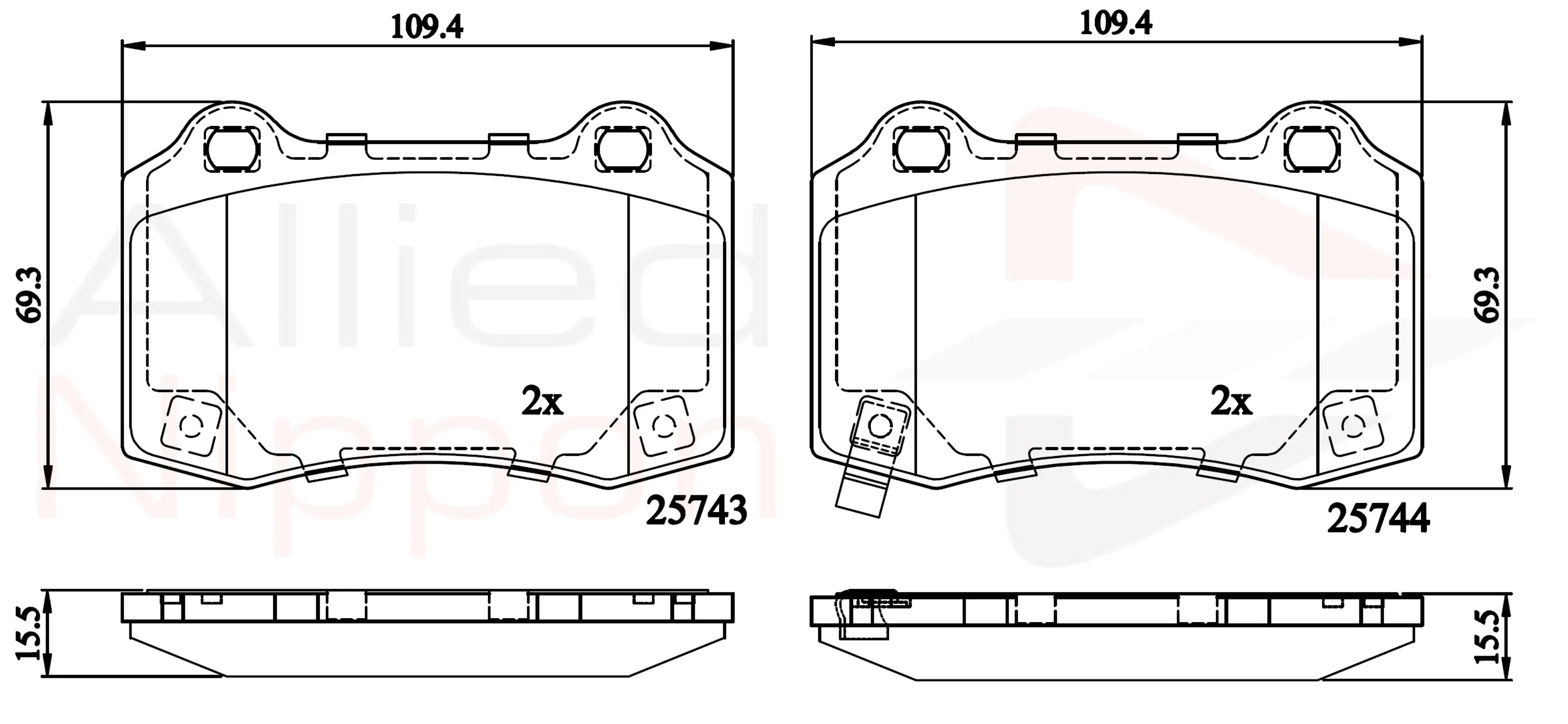 CD-KB - JUEGO DE PASTILLAS DE FRENO