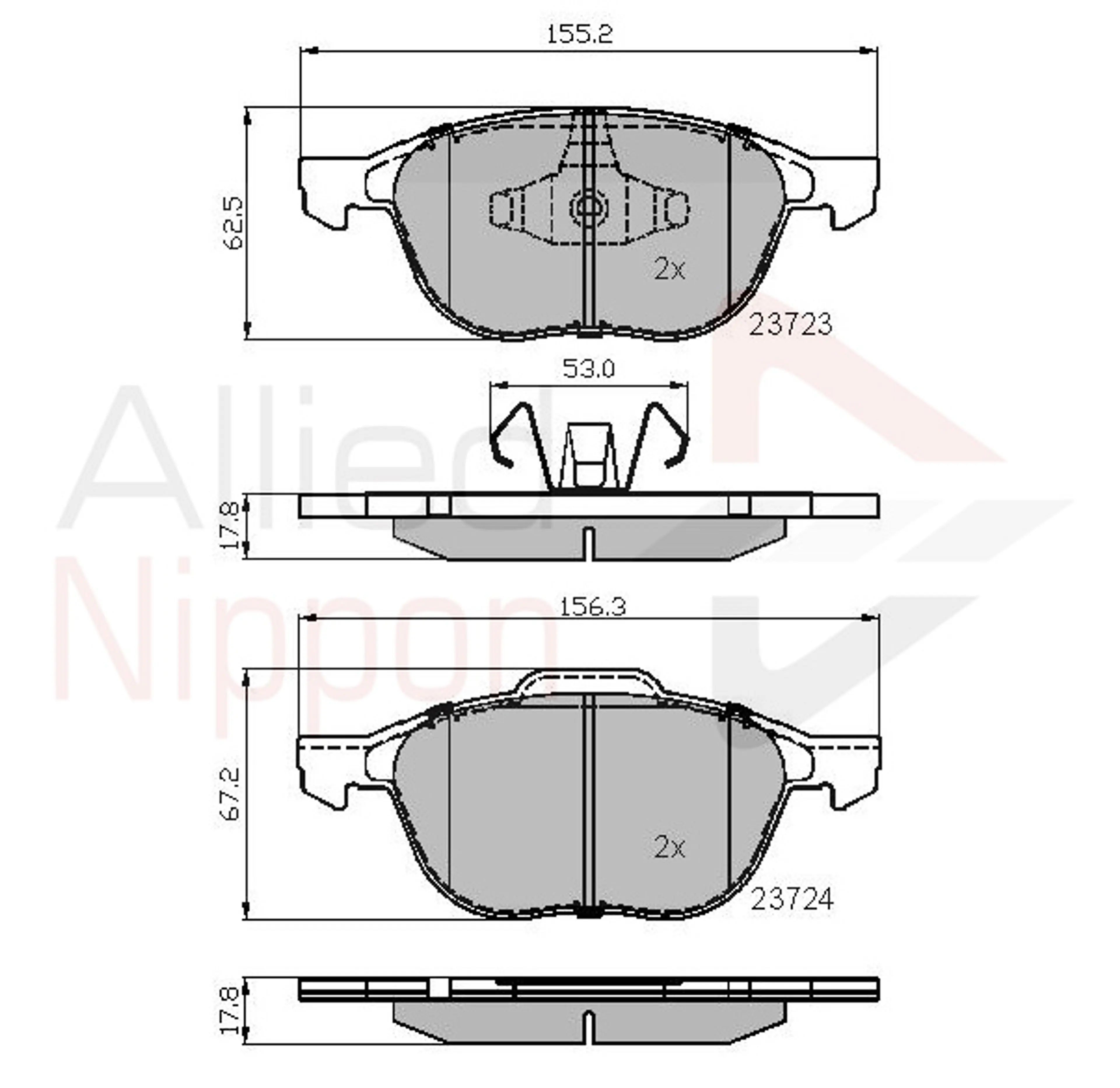 CD-KB - JUEGO DE PASTILLAS DE FRENO