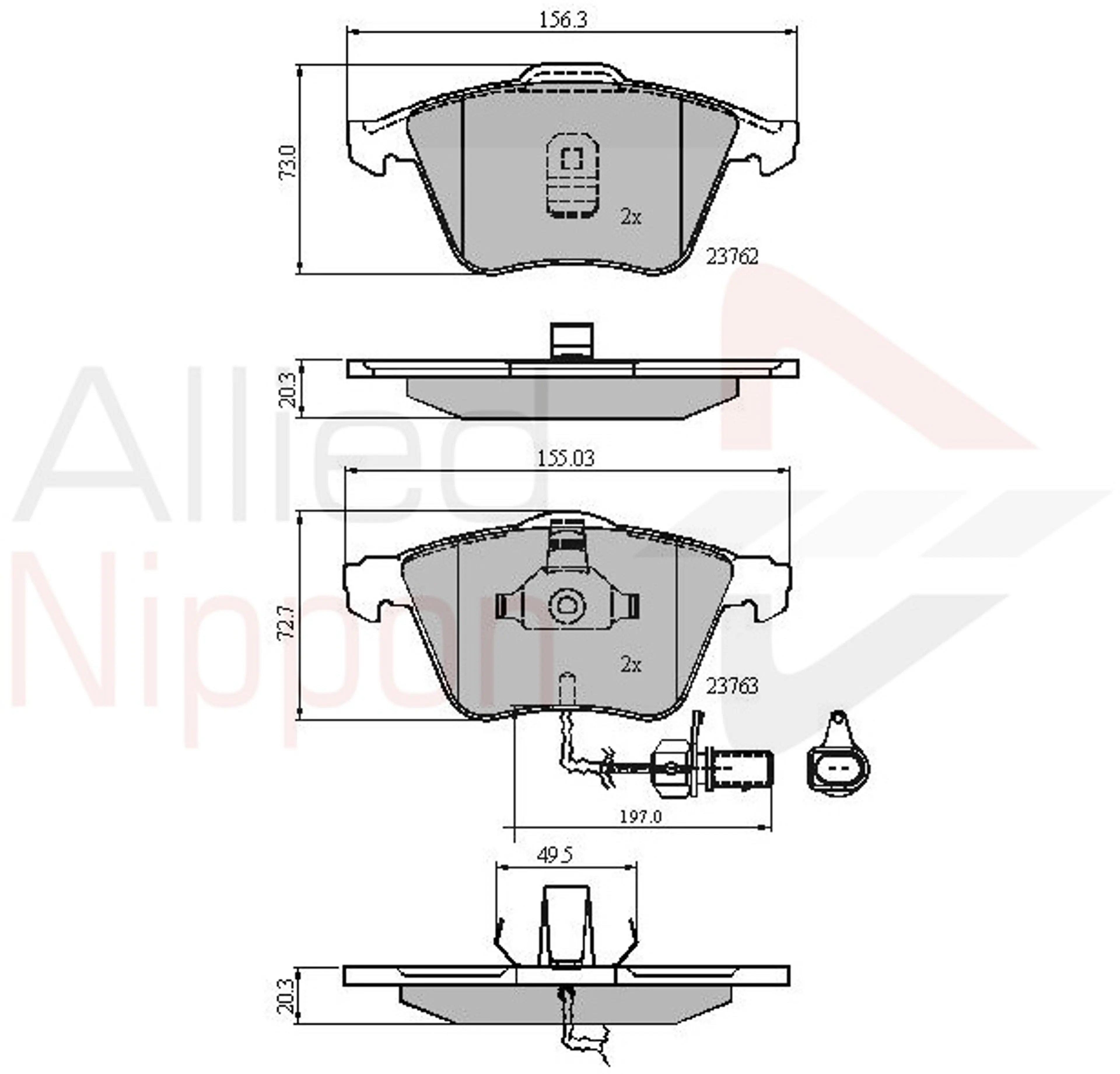 CD-KB - JUEGO DE PASTILLAS DE FRENO