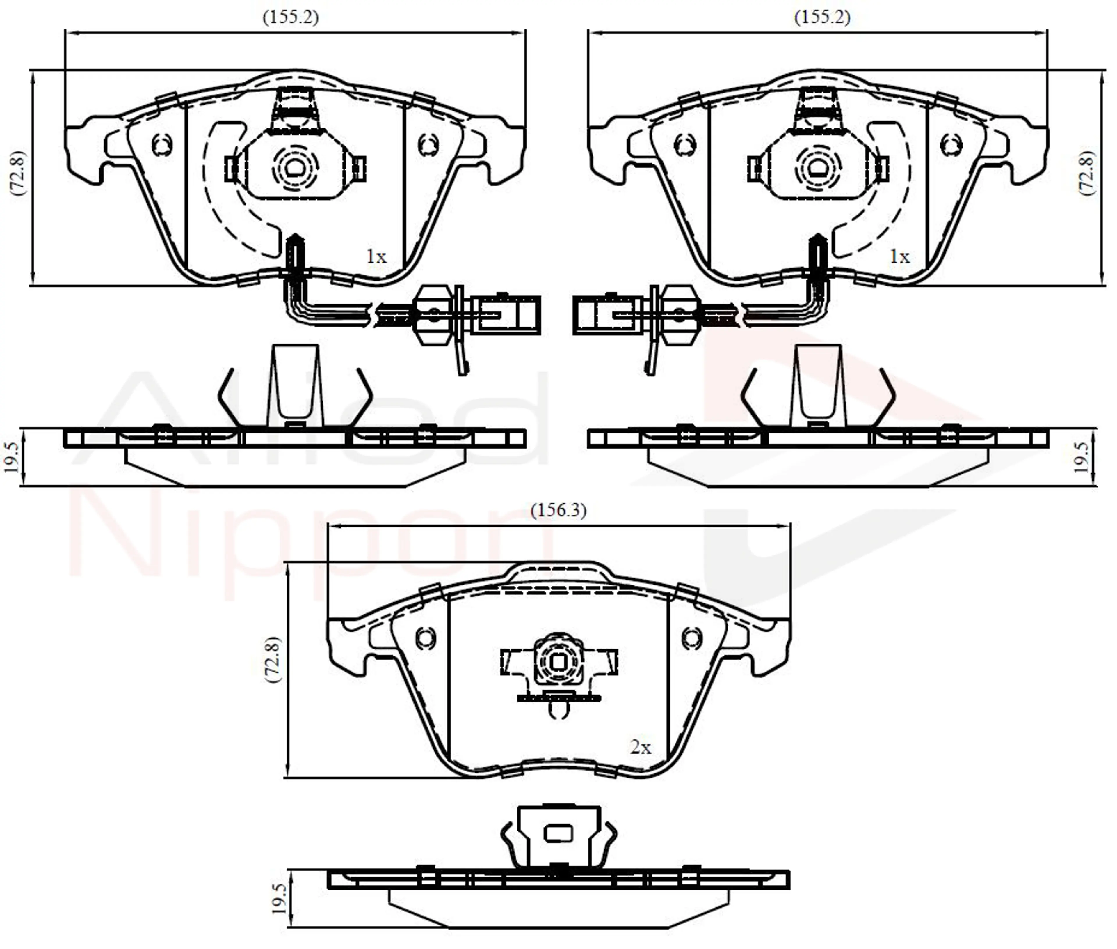 CD-KB - JUEGO DE PASTILLAS DE FRENO