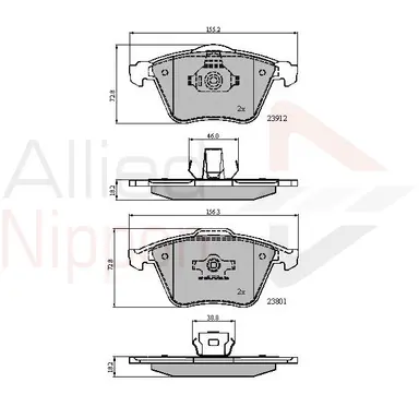 CD-KB - JUEGO DE PASTILLAS DE FRENO