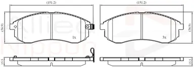 CD-KB - JUEGO DE PASTILLAS DE FRENO