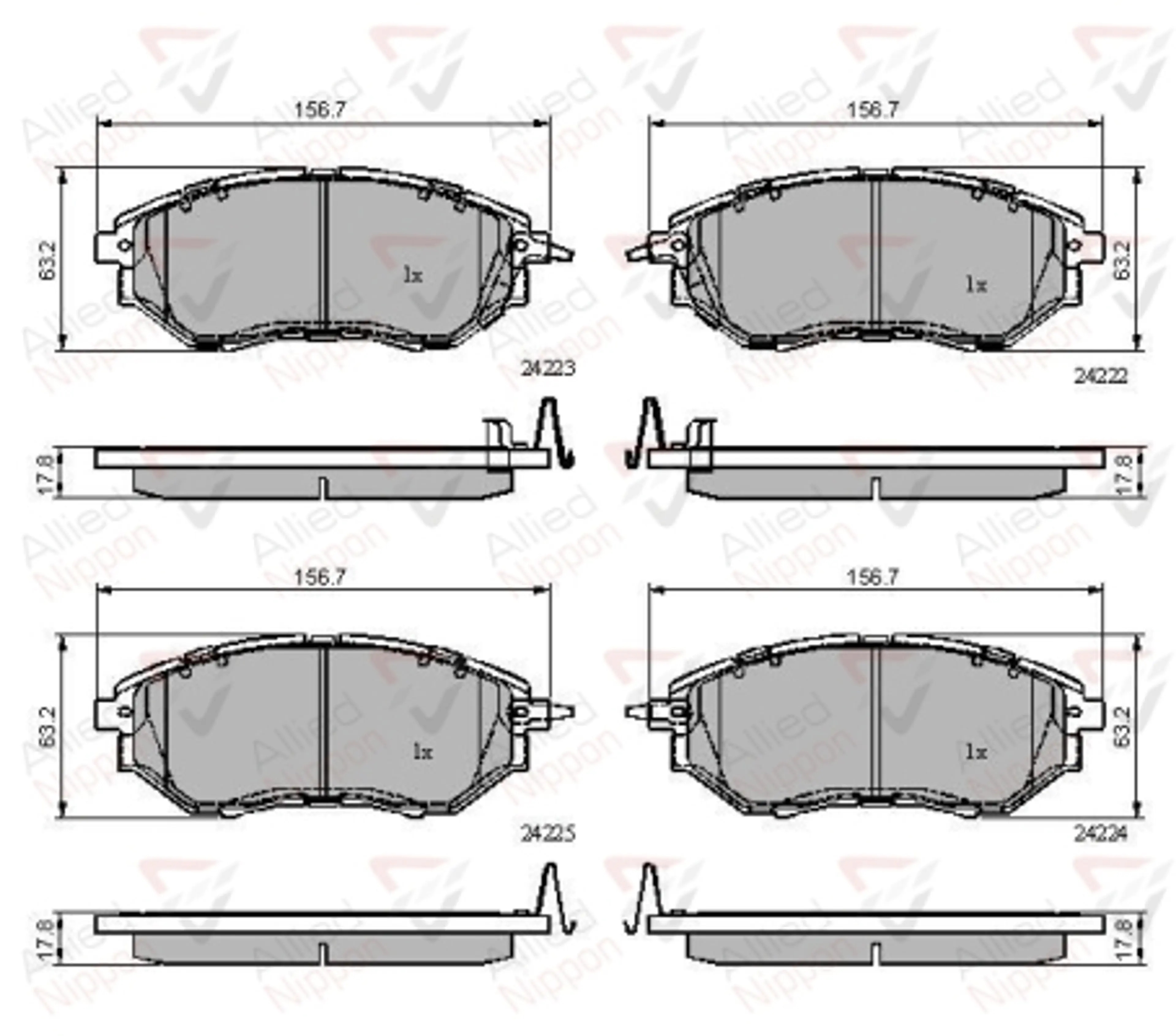 CD-KB - JUEGO DE PASTILLAS DE FRENO