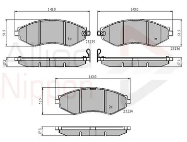 CD-KB - JUEGO DE PASTILLAS DE FRENO