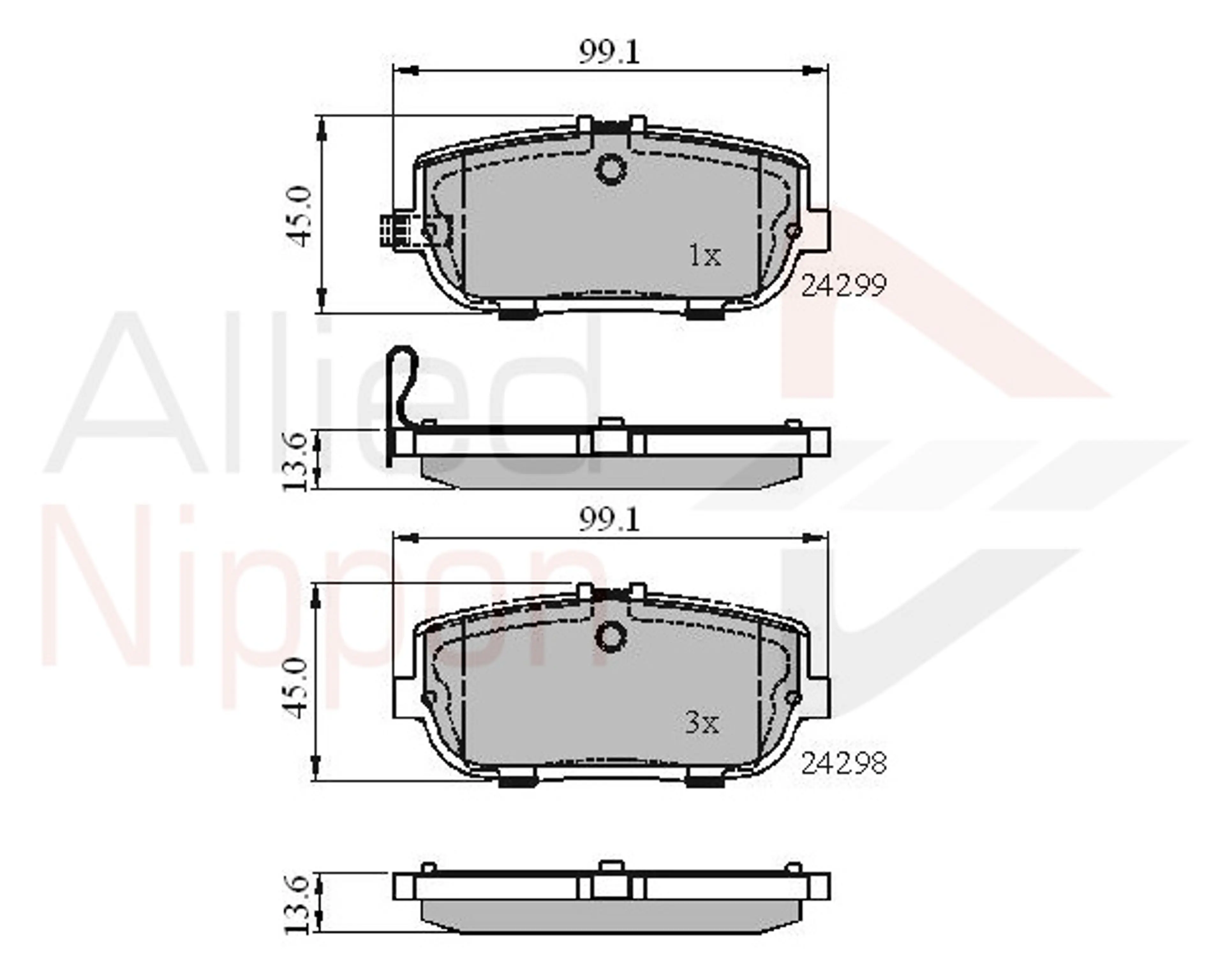 CD-KB - JUEGO DE PASTILLAS DE FRENO