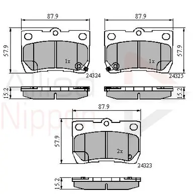 CD-KB - JUEGO DE PASTILLAS DE FRENO