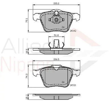 CD-KB - JUEGO DE PASTILLAS DE FRENO