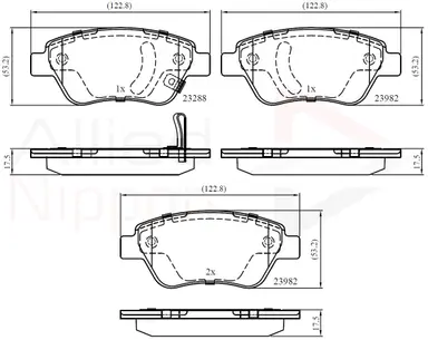 CD-KB - JUEGO DE PASTILLAS DE FRENO