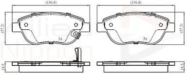 CD-KB - JUEGO DE PASTILLAS DE FRENO