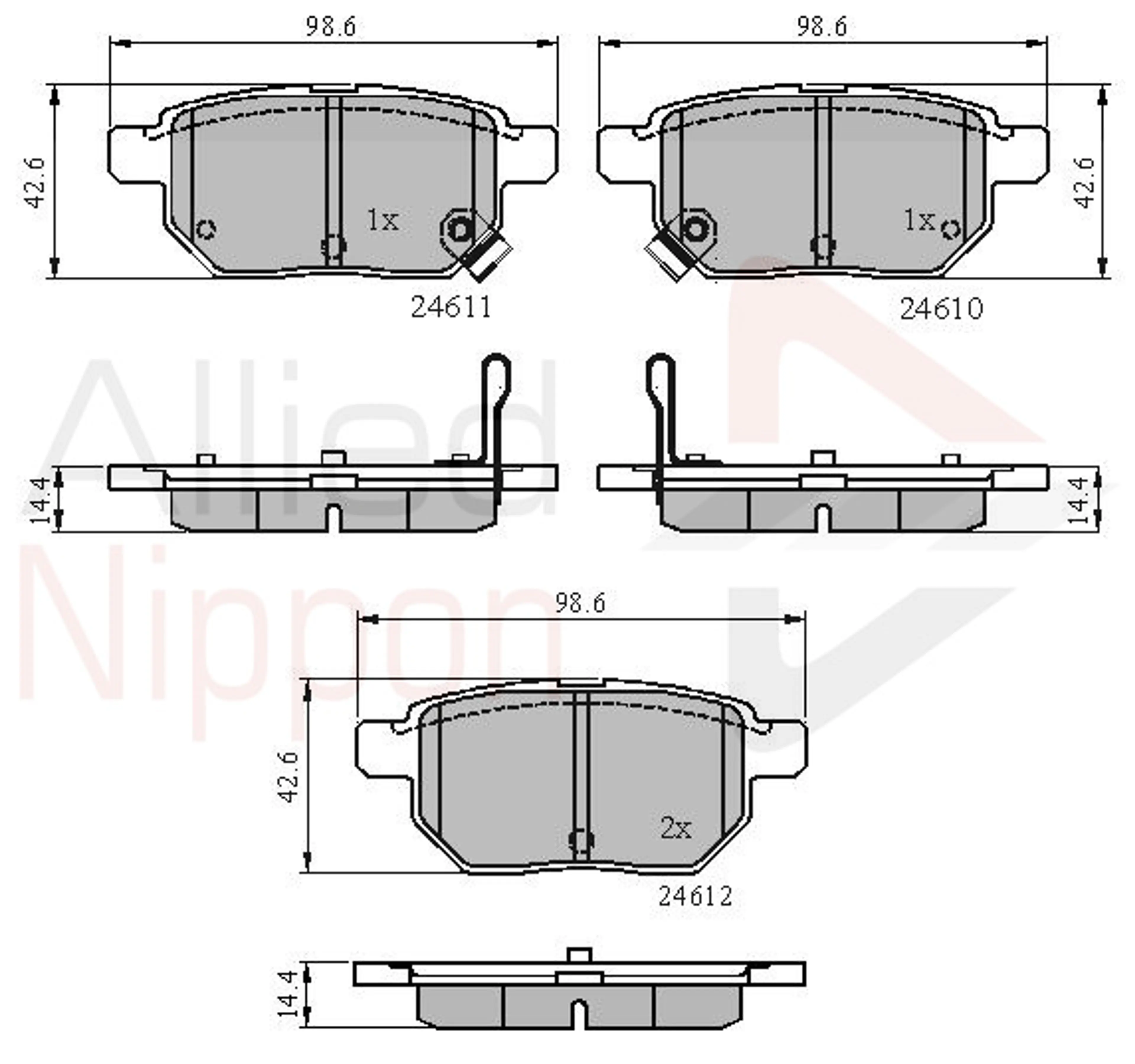 CD-KB - JUEGO DE PASTILLAS DE FRENO