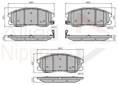 CD-KB - JUEGO DE PASTILLAS DE FRENO