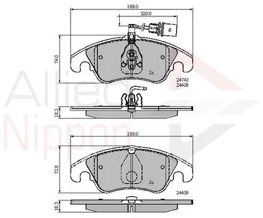 CD-KB - JUEGO DE PASTILLAS DE FRENO