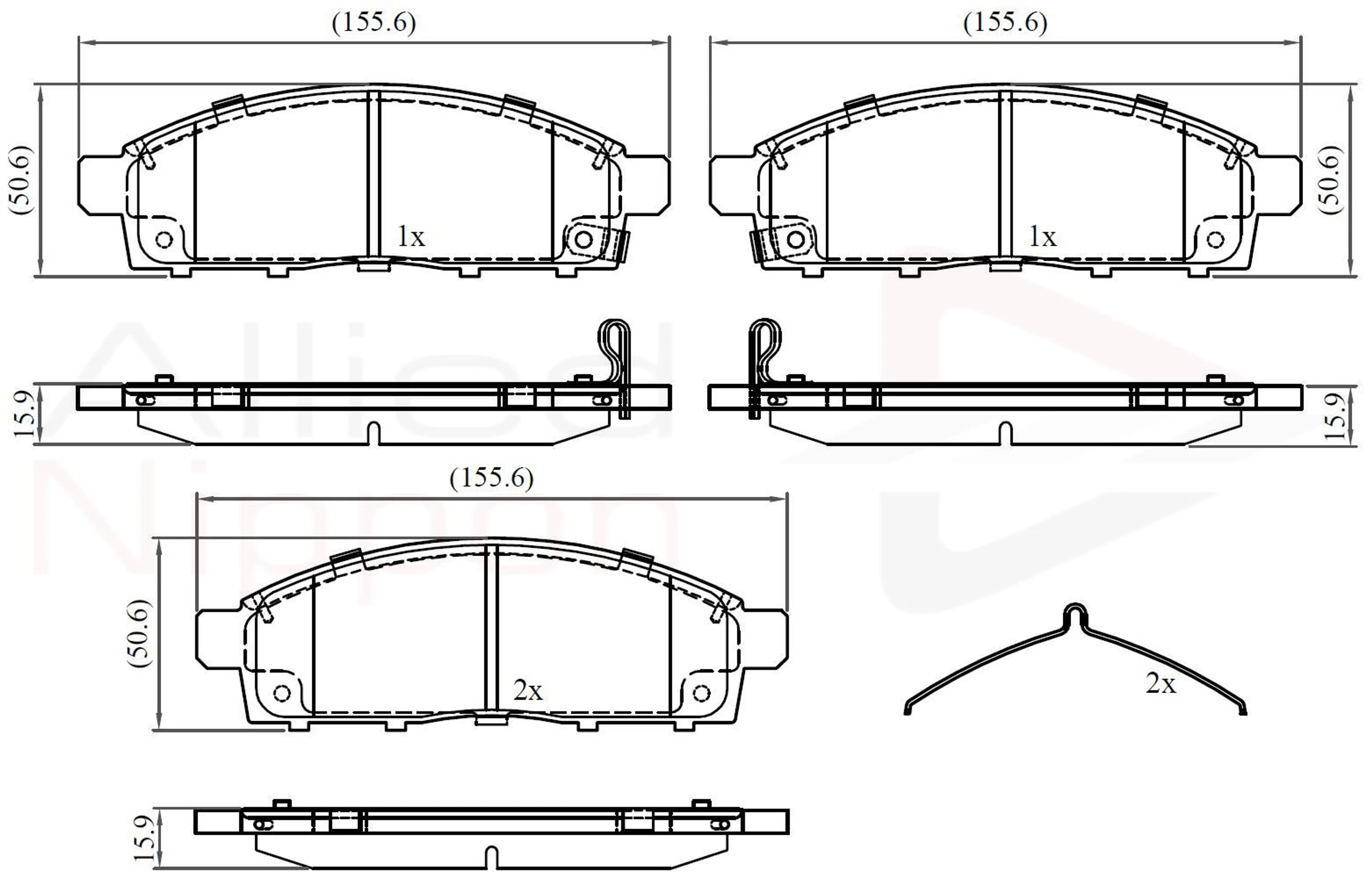 CD-KB - JUEGO DE PASTILLAS DE FRENO