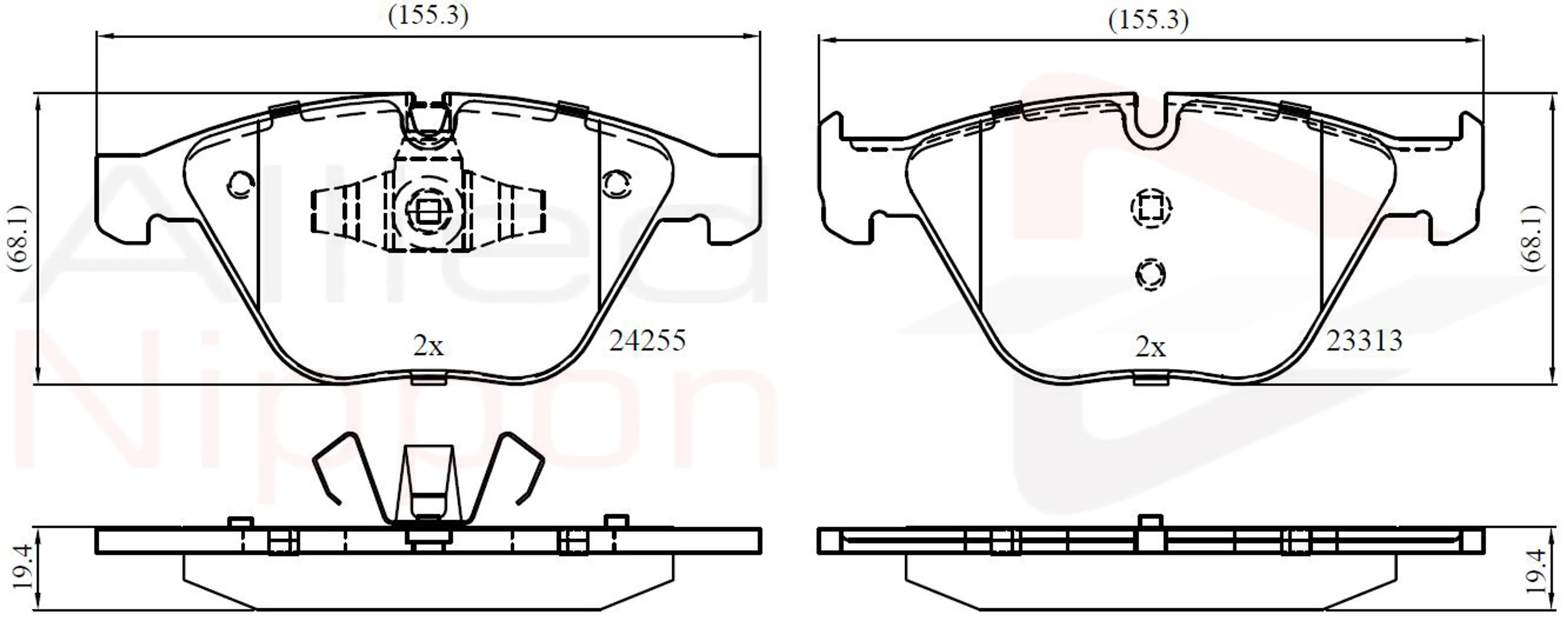 CD-KB - JUEGO DE PASTILLAS DE FRENO