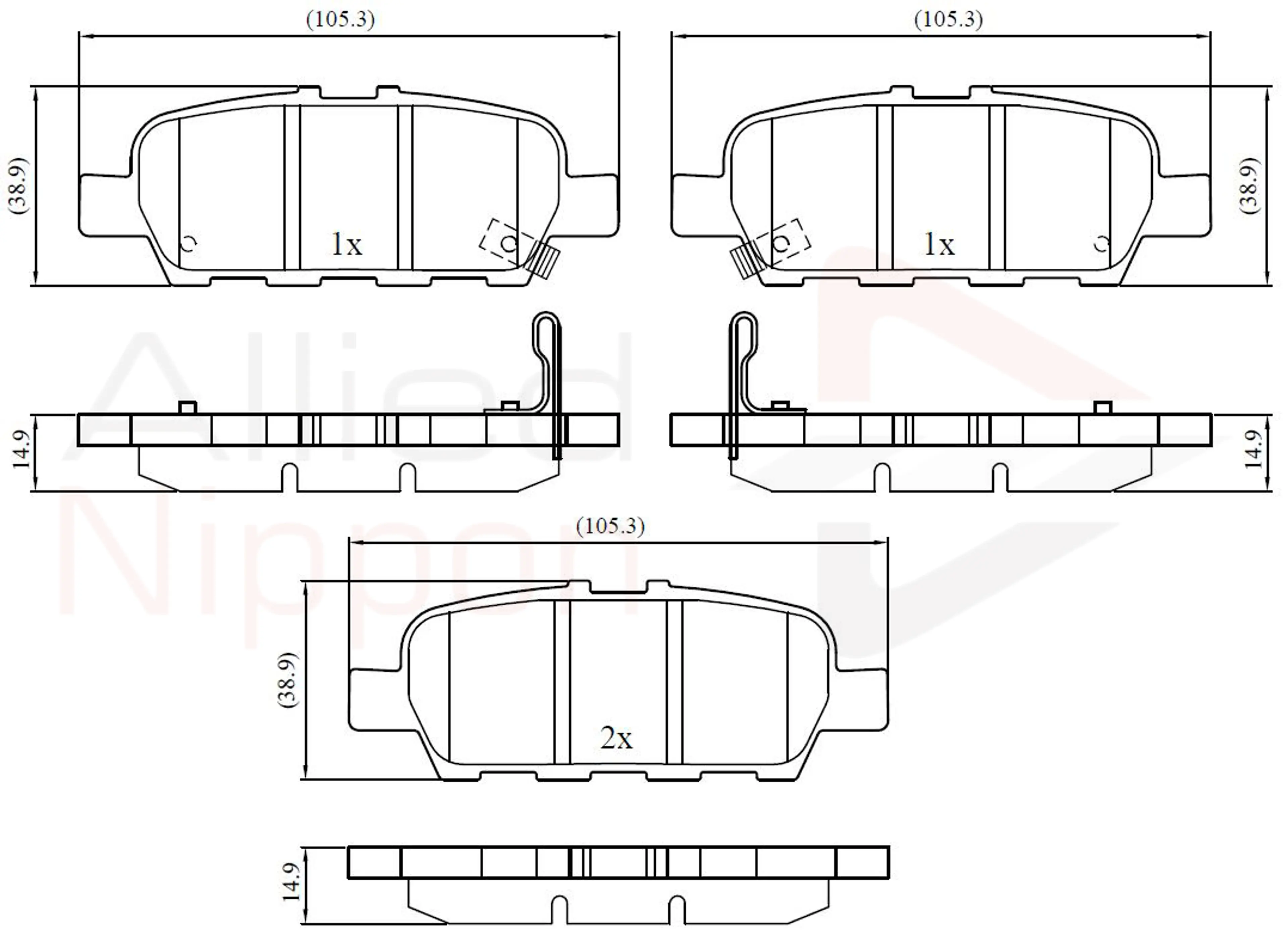 CD-KB - JUEGO DE PASTILLAS DE FRENO