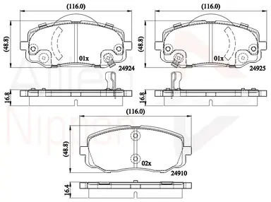 CD-KB - JUEGO DE PASTILLAS DE FRENO
