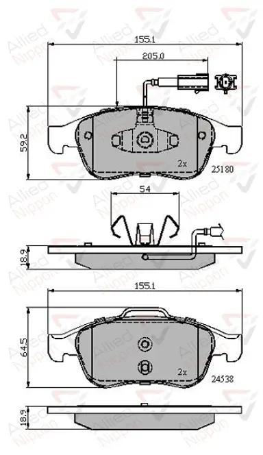 CD-KB - JUEGO DE PASTILLAS DE FRENO