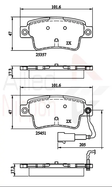 CD-KB - JUEGO DE PASTILLAS DE FRENO
