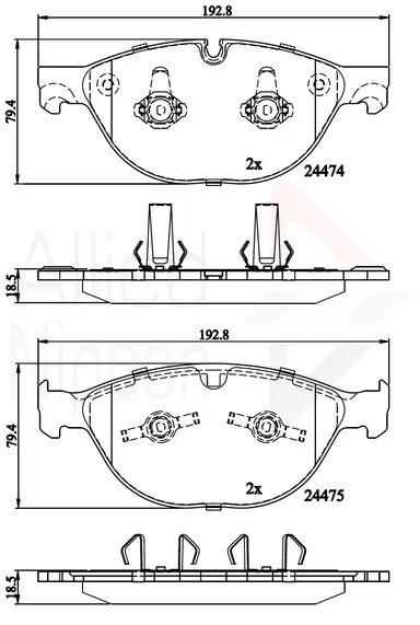 CD-KB - JUEGO DE PASTILLAS DE FRENO