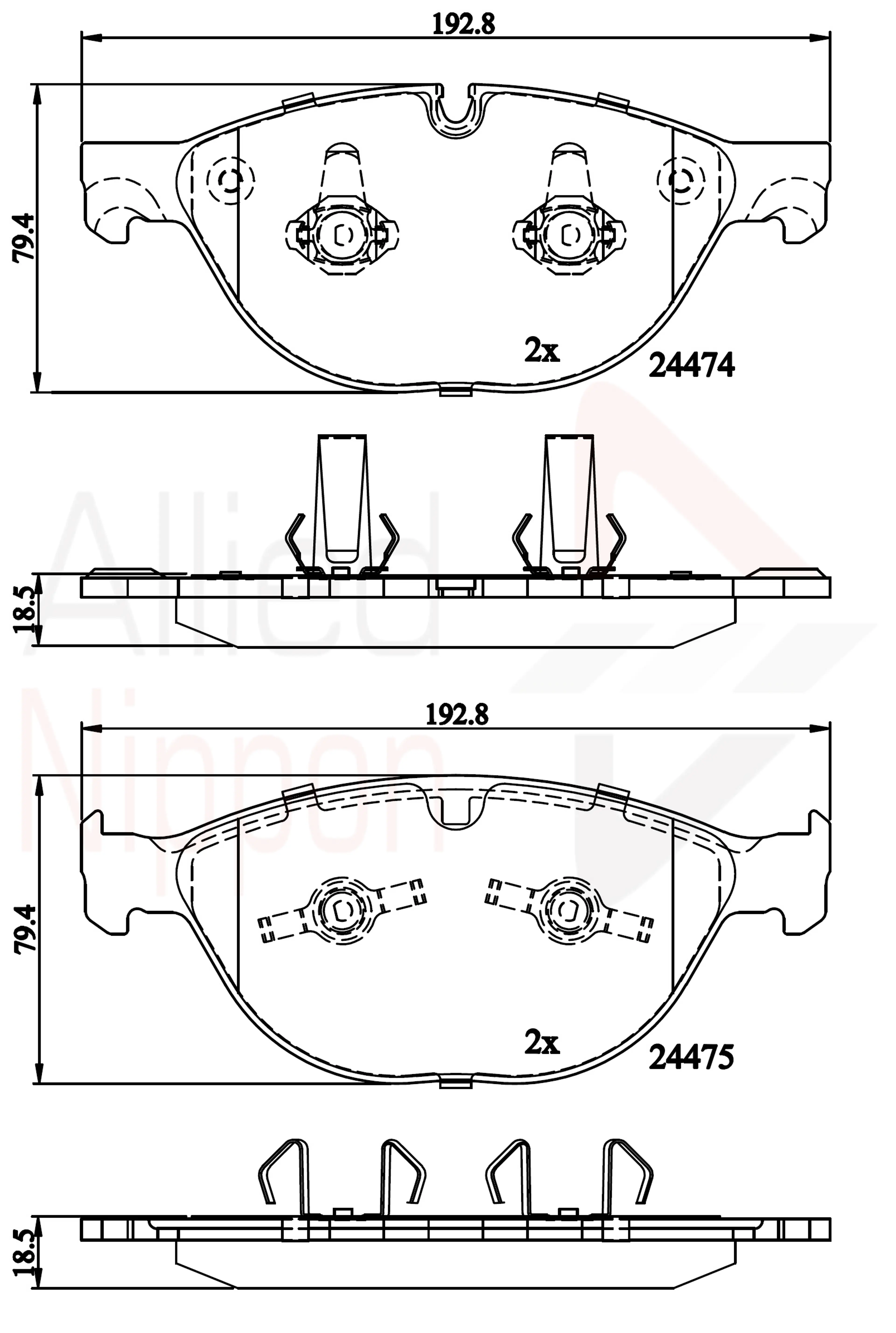CD-KB - JUEGO DE PASTILLAS DE FRENO