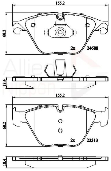 CD-KB - JUEGO DE PASTILLAS DE FRENO
