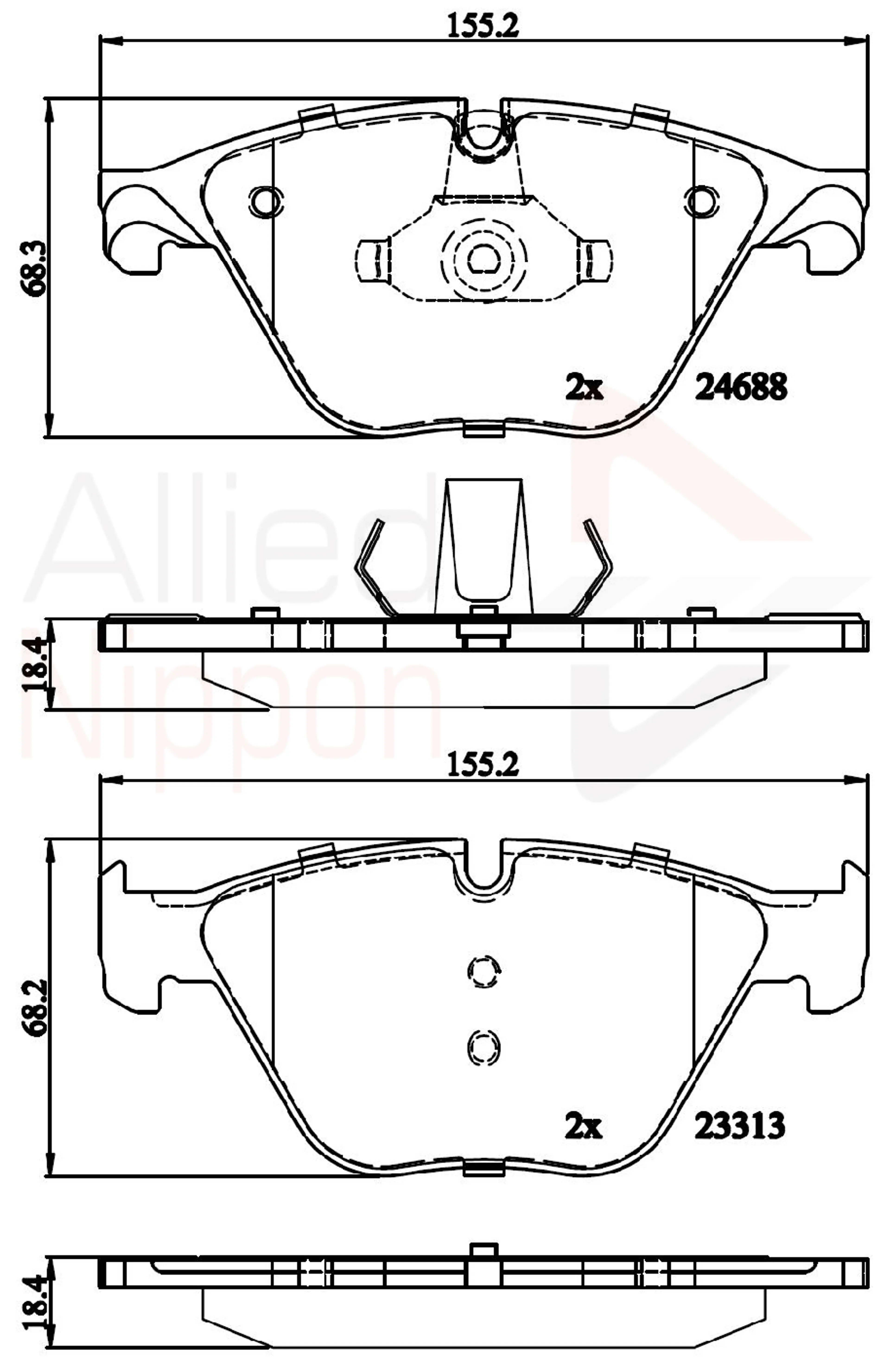 CD-KB - JUEGO DE PASTILLAS DE FRENO