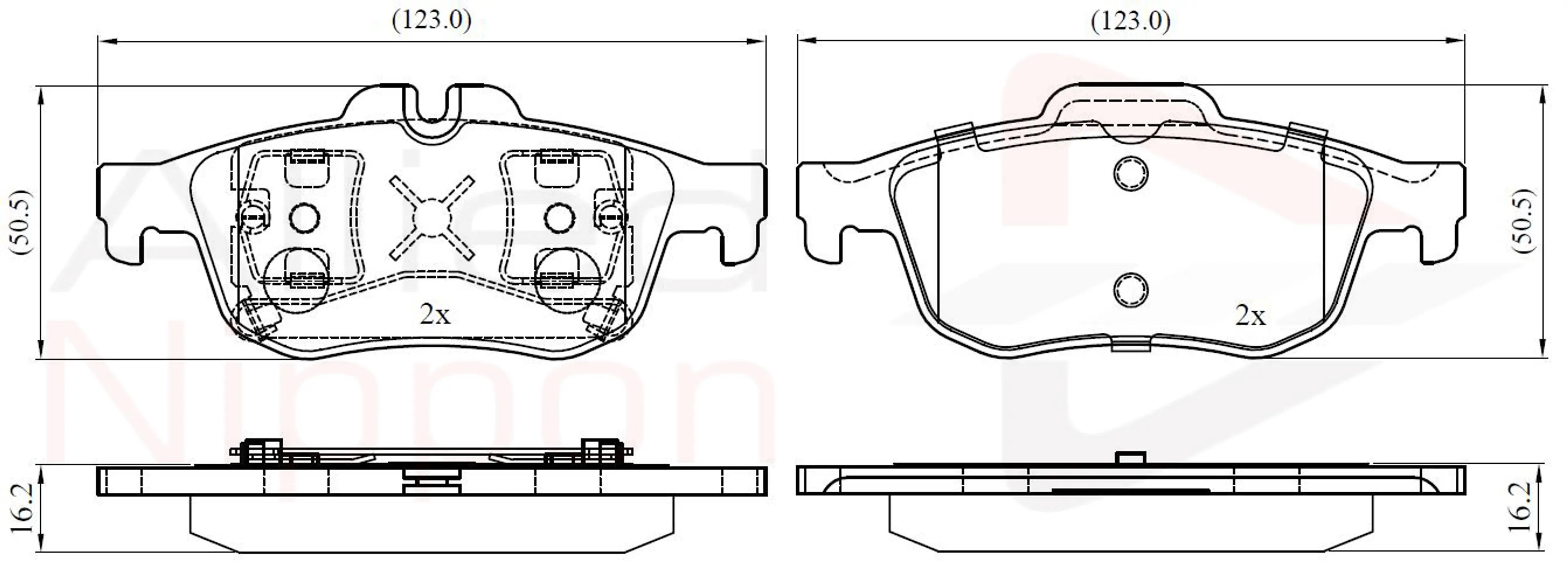 CD-KB - JUEGO DE PASTILLAS DE FRENO