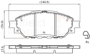 CD-KB - JUEGO DE PASTILLAS DE FRENO