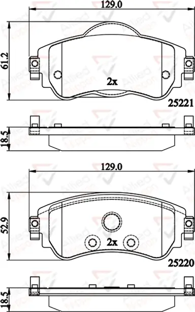 CD-KB - JUEGO DE PASTILLAS DE FRENO