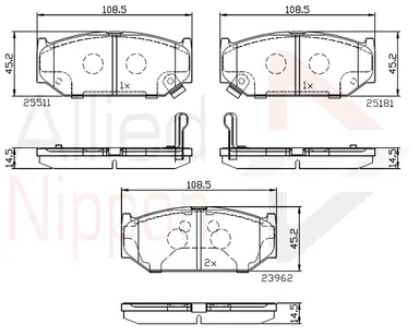 CD-KB - JUEGO DE PASTILLAS DE FRENO
