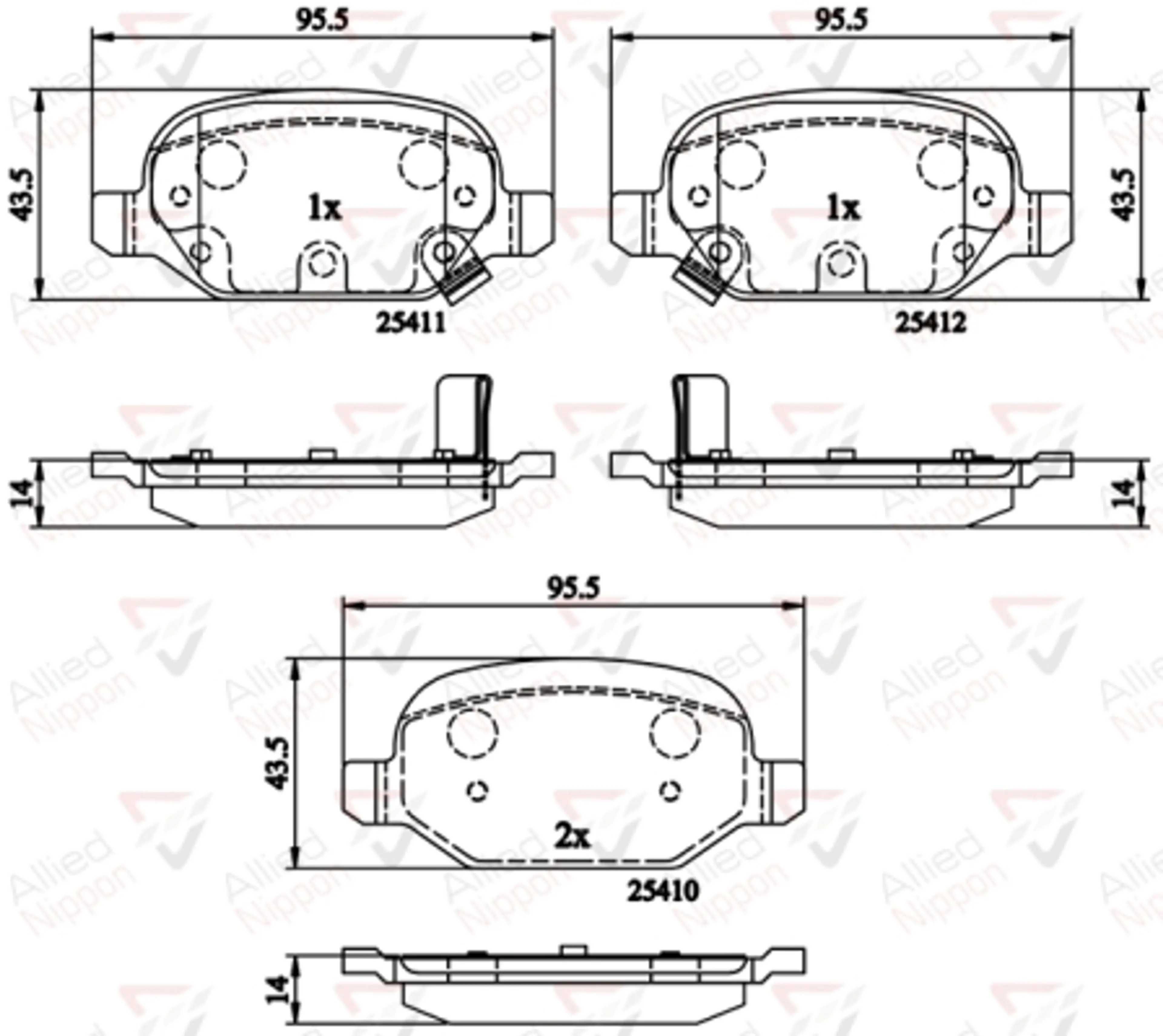 CD-KB - JUEGO DE PASTILLAS DE FRENO