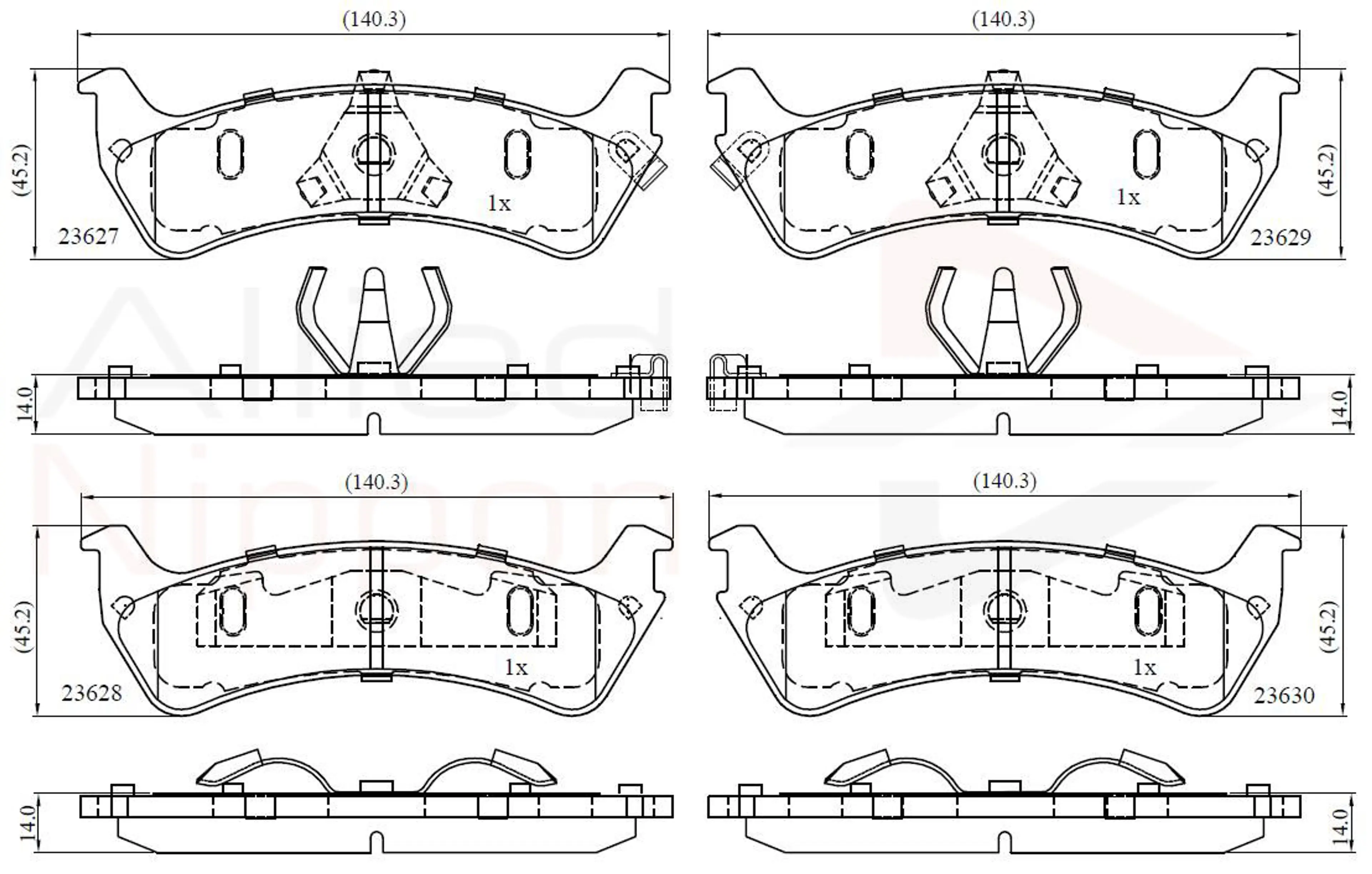 CD-KB - JUEGO DE PASTILLAS DE FRENO