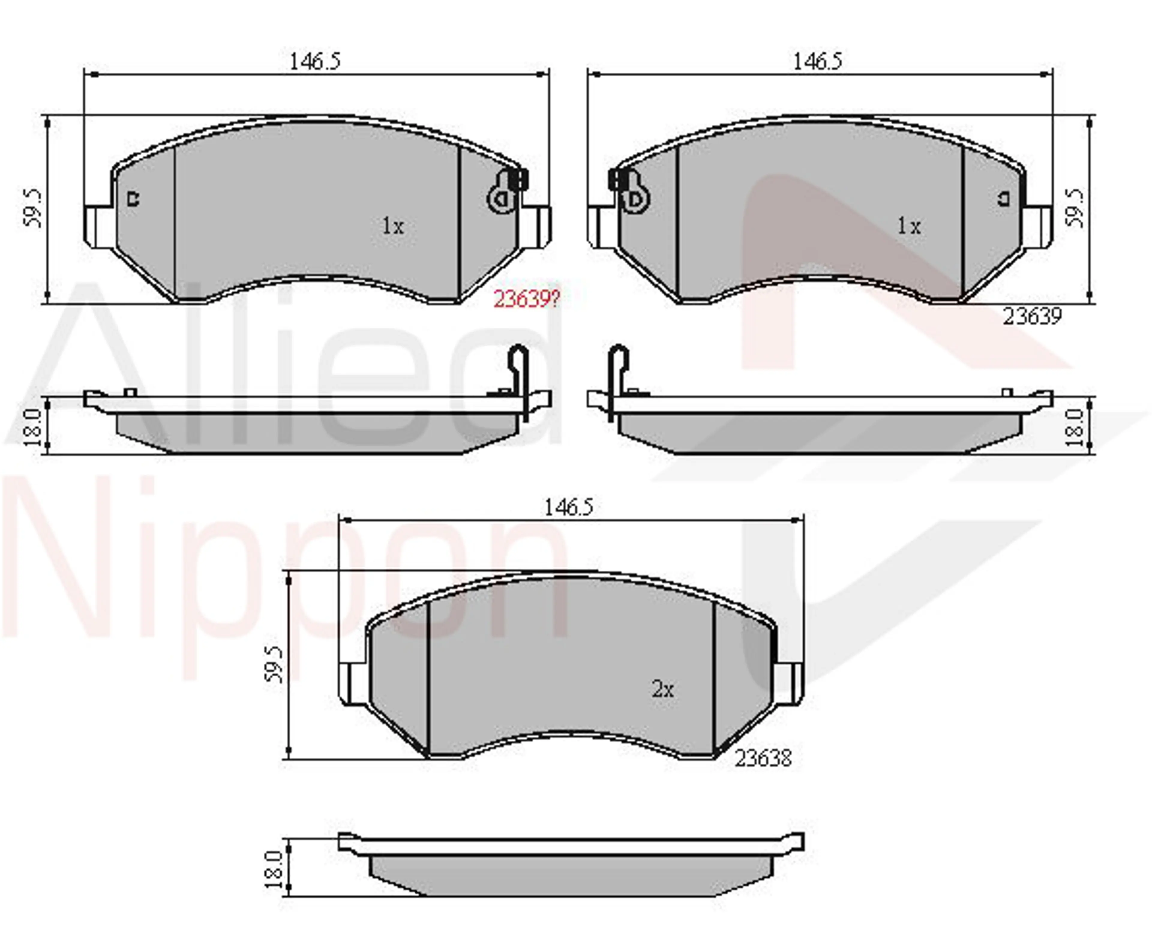 CD-KB - JUEGO DE PASTILLAS DE FRENO