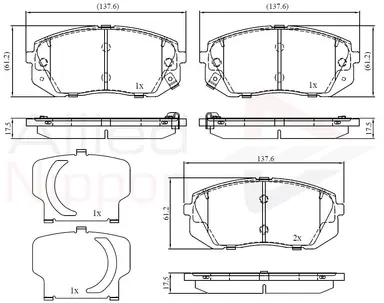 CD-KB - JUEGO DE PASTILLAS DE FRENO