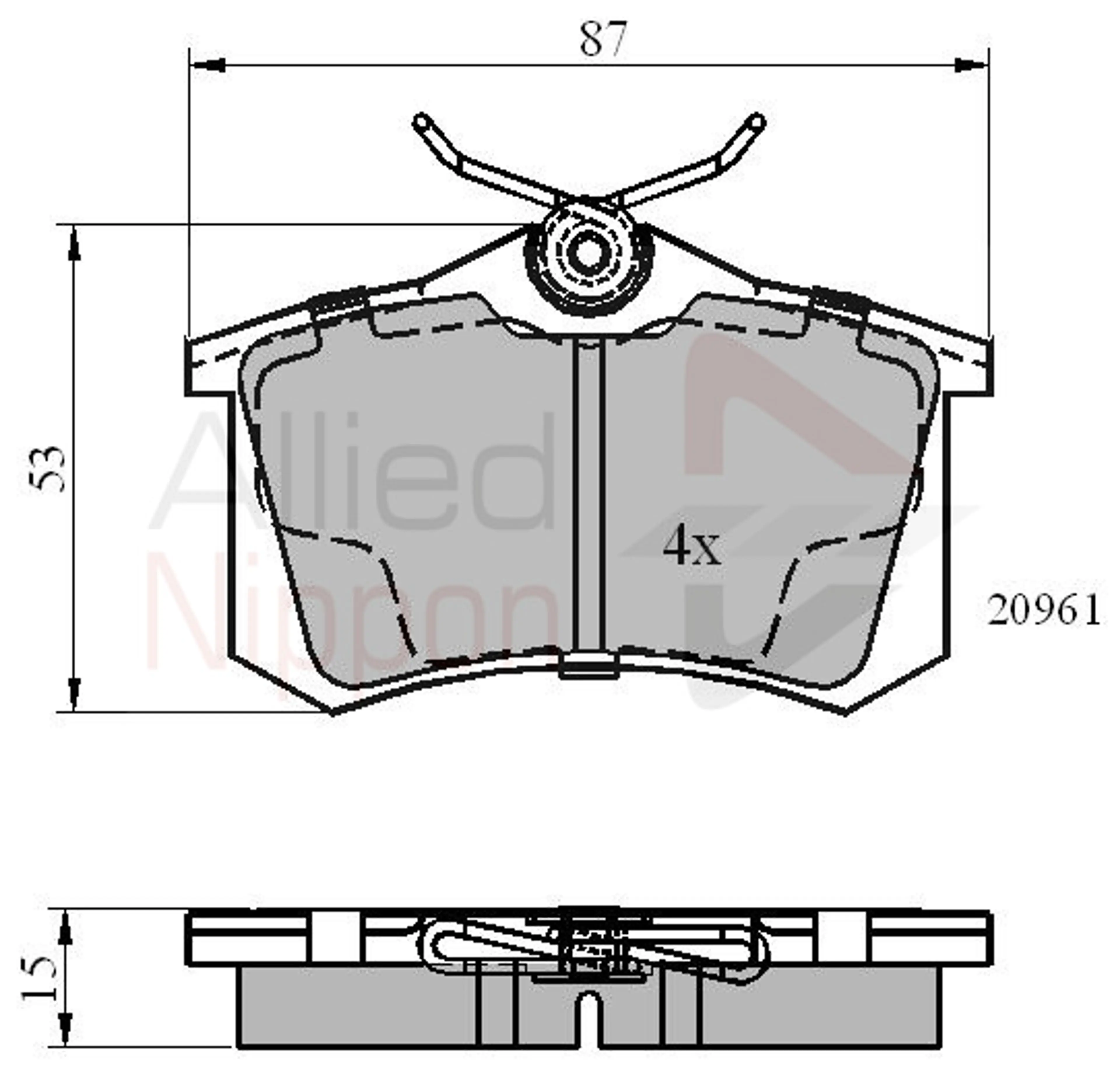JUEGO DE PASTILLAS DE FRENO