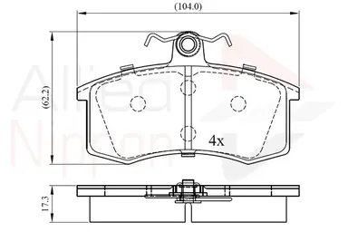 JUEGO DE PASTILLAS DE FRENO