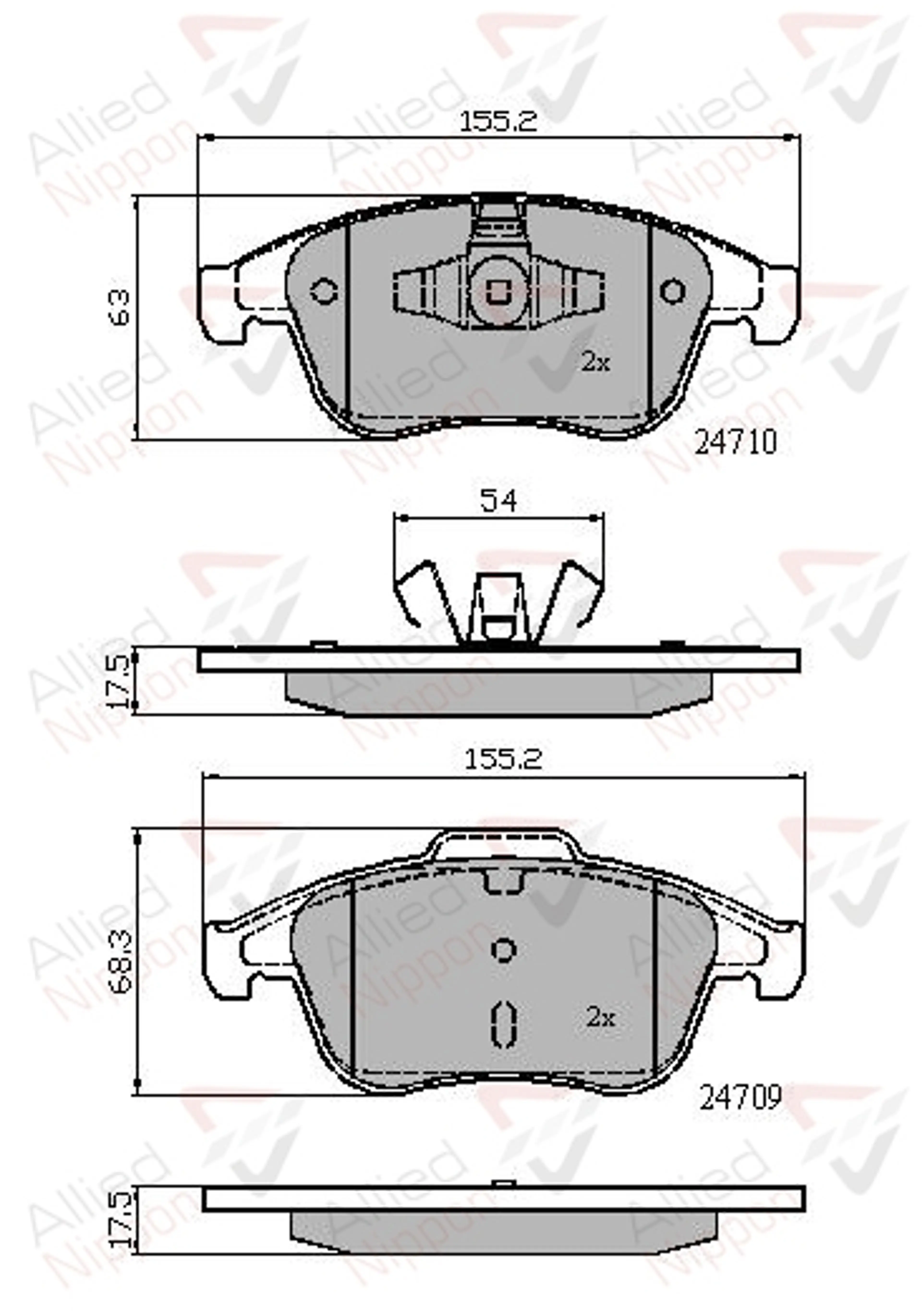 JUEGO DE PASTILLAS DE FRENO