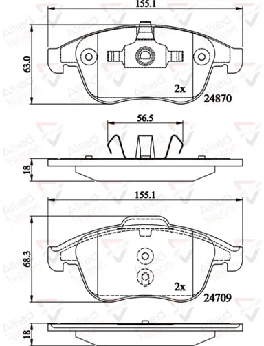 JUEGO DE PASTILLAS DE FRENO