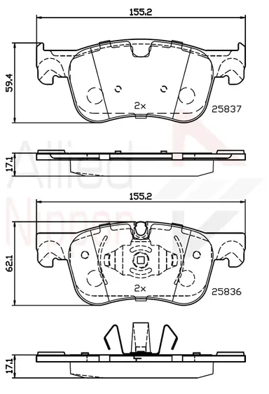 JUEGO DE PASTILLAS DE FRENO