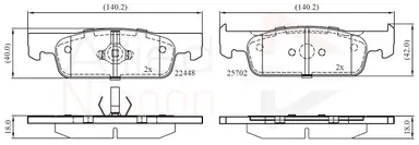JUEGO DE PASTILLAS DE FRENO