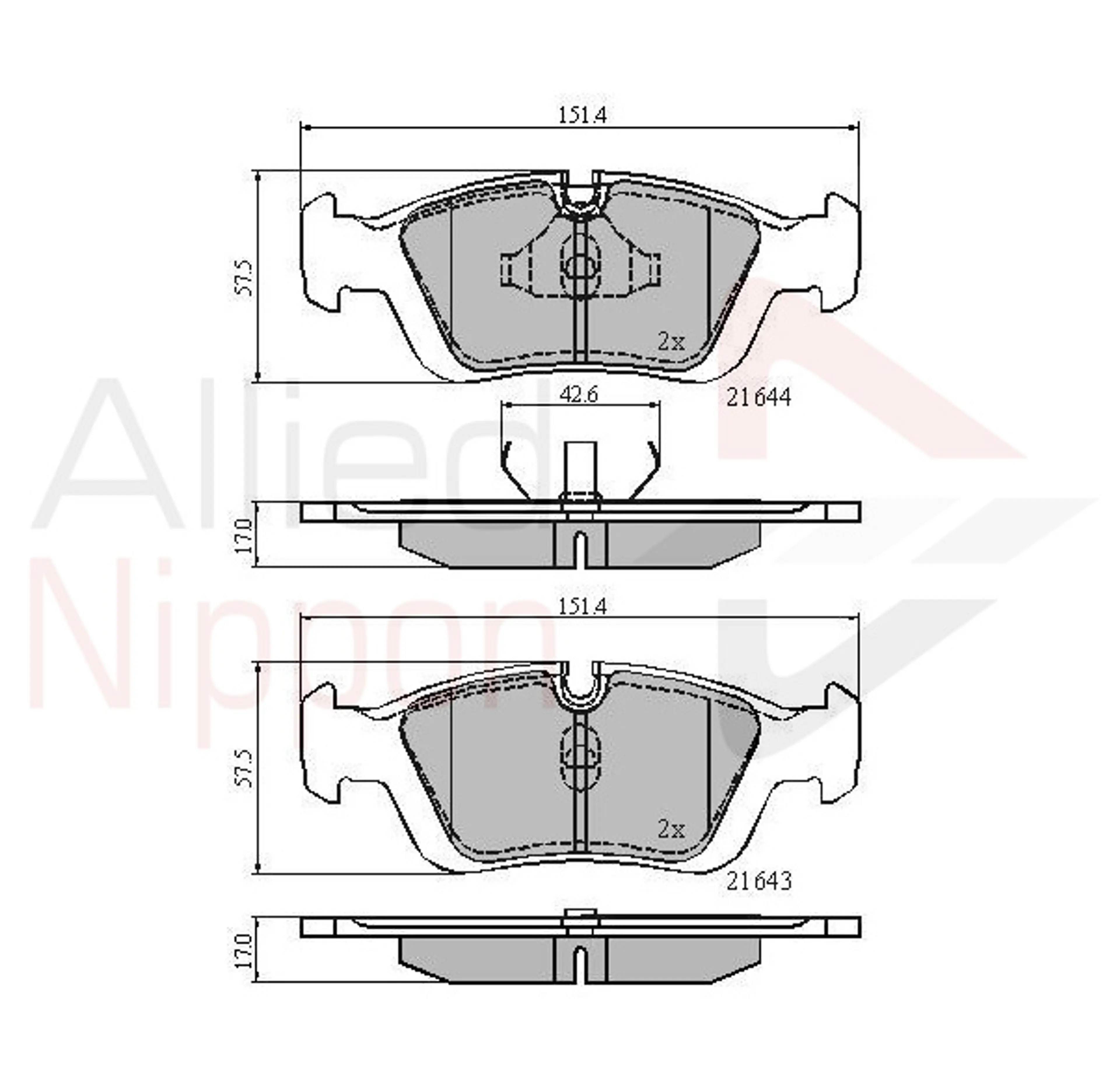 JUEGO DE PASTILLAS DE FRENO