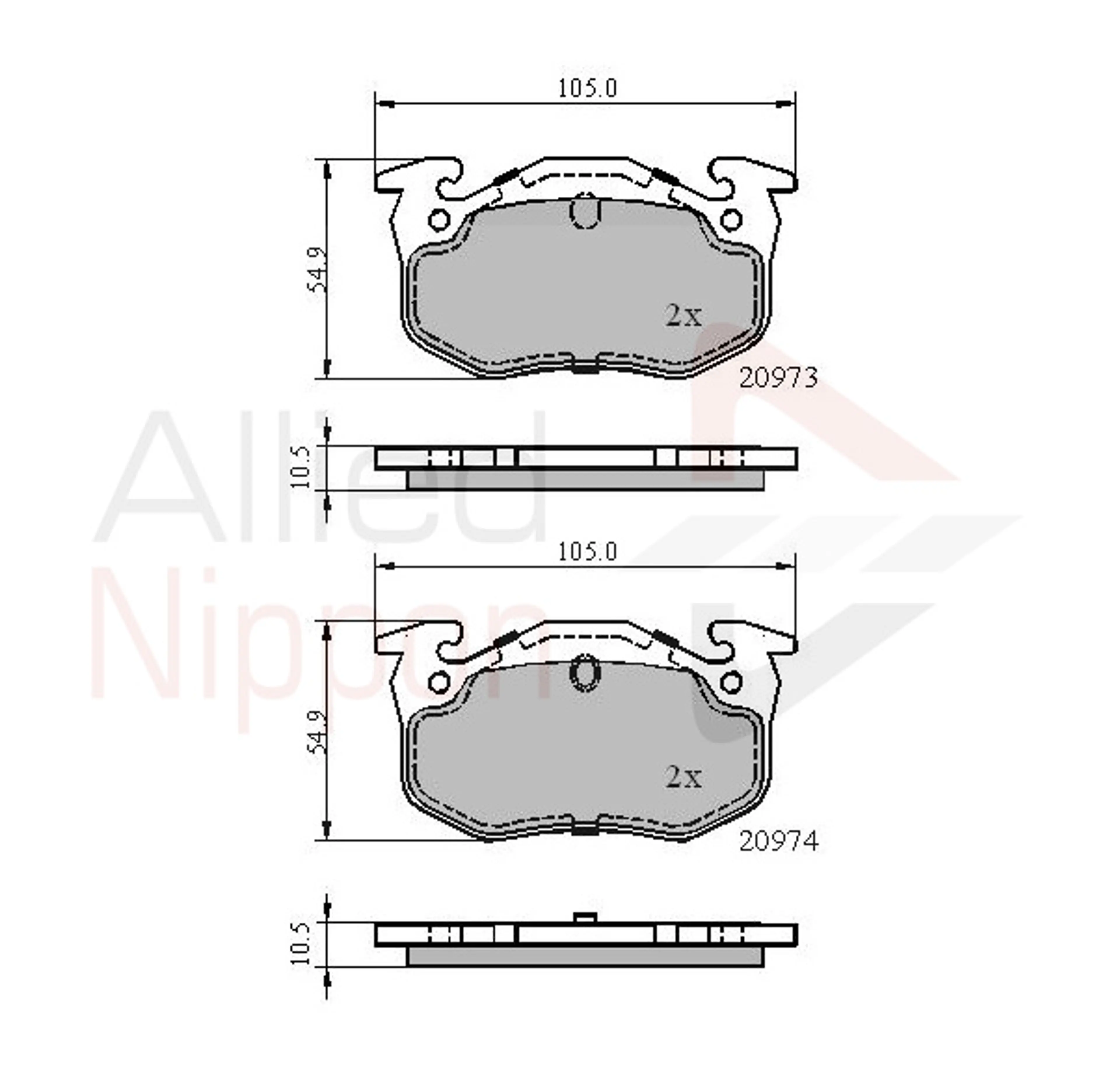 JUEGO DE PASTILLAS DE FRENO