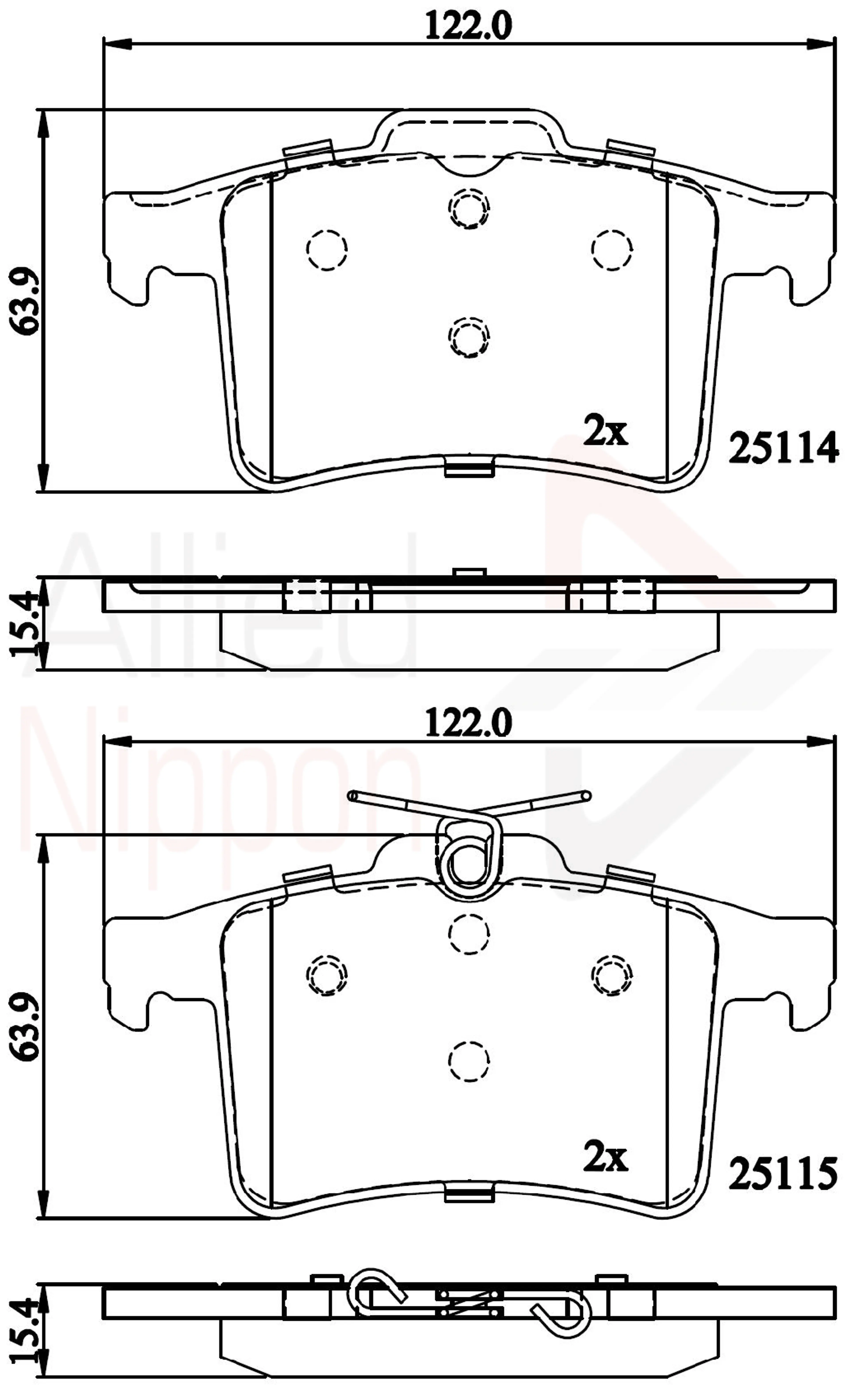 JUEGO DE PASTILLAS DE FRENO