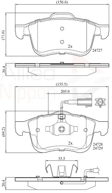 JUEGO DE PASTILLAS DE FRENO