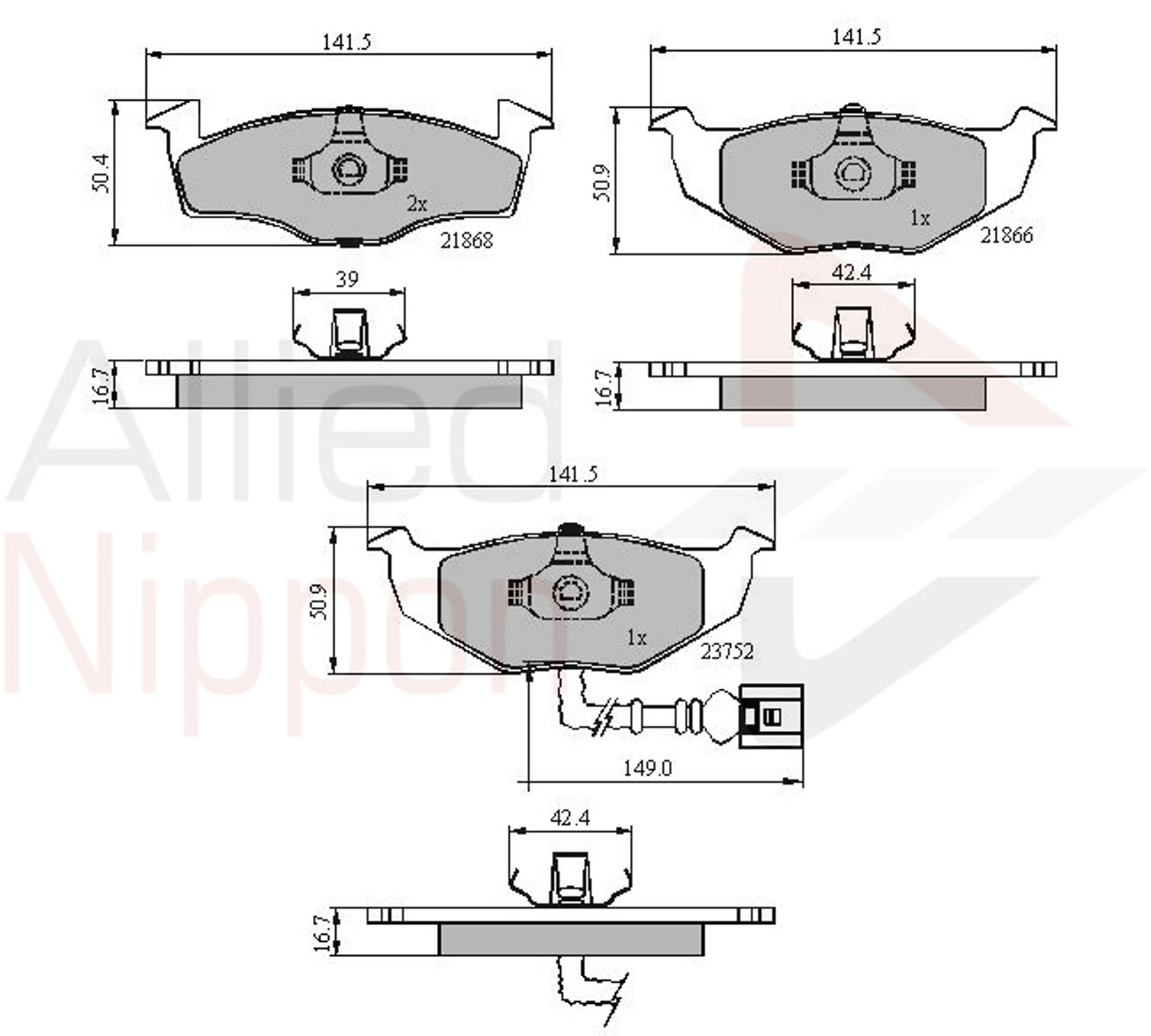 JUEGO DE PASTILLAS DE FRENO