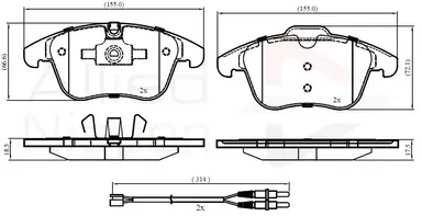 JUEGO DE PASTILLAS DE FRENO
