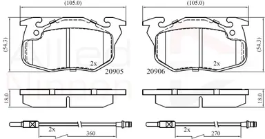JUEGO DE PASTILLAS DE FRENO