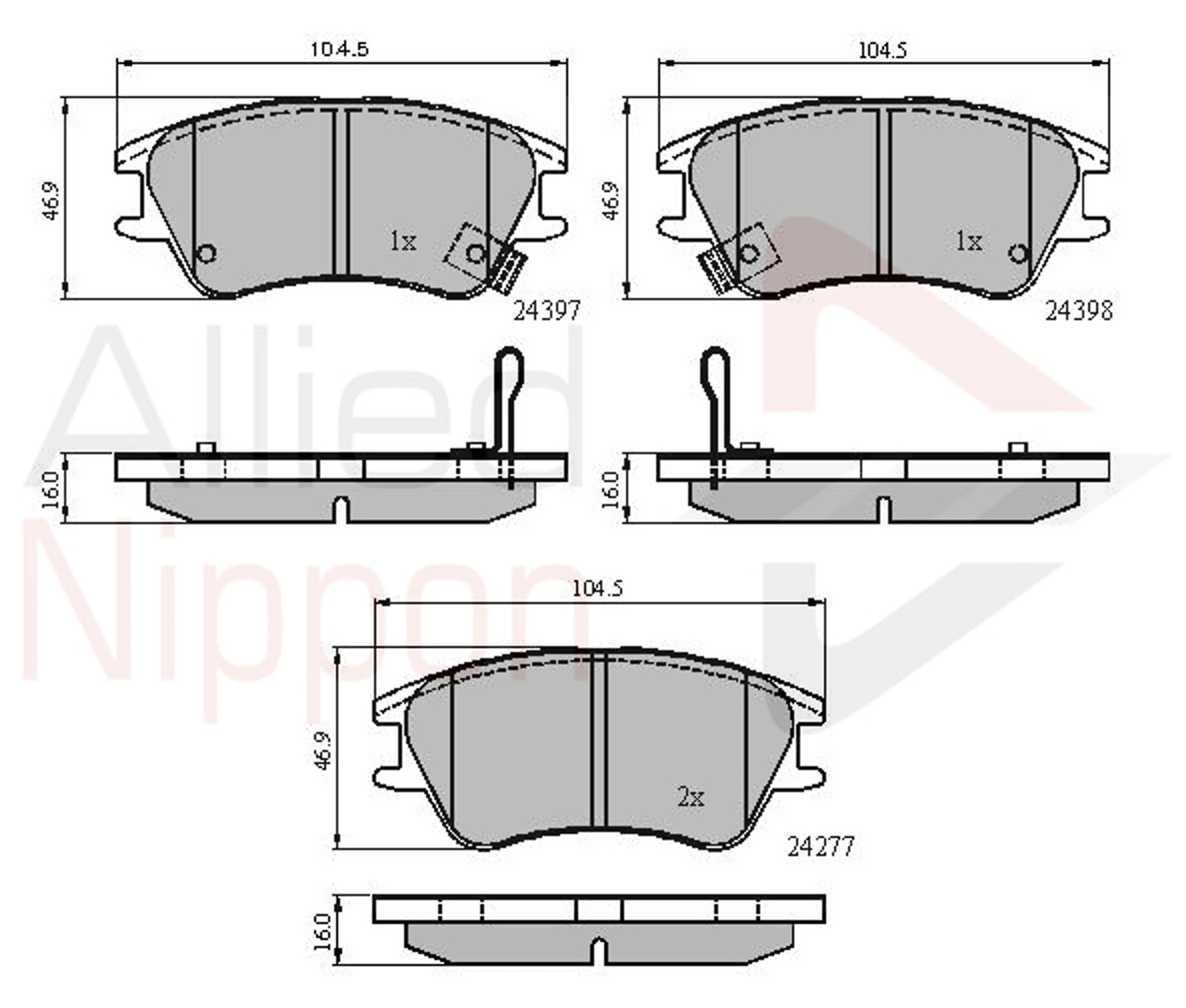 JUEGO DE PASTILLAS DE FRENO