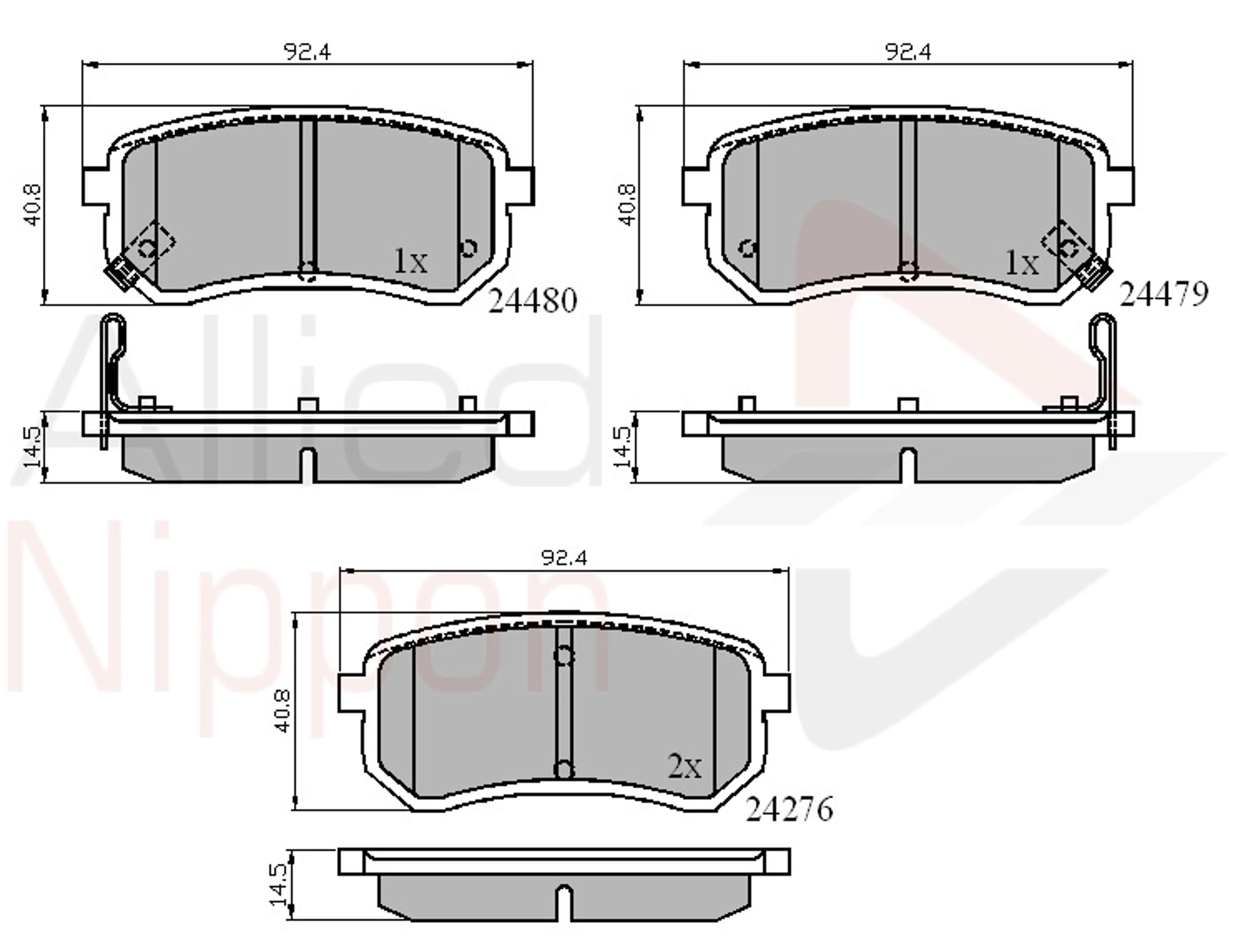 JUEGO DE PASTILLAS DE FRENO